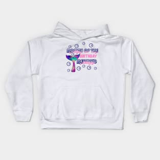 Mommy of the birthday mermaid Kids Hoodie